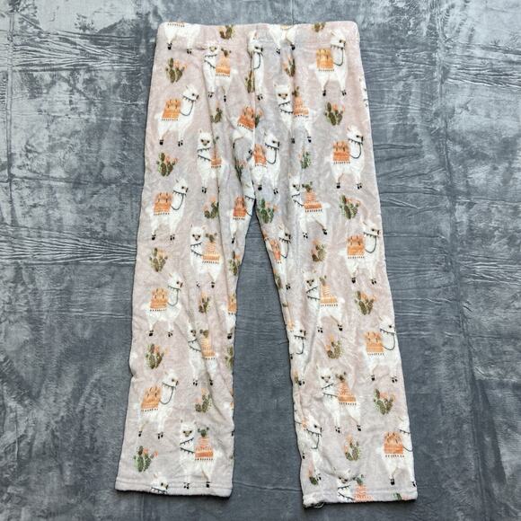 Daydream By Berkshire Home Fluffy Llama Pajama Pants Women's Size L Patterned - Picture 2 of 11